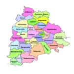 Telangana districts Map