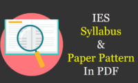 UPSC IES Syllabus 2021 PDF
