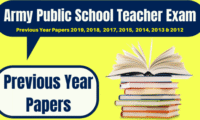 Army Public School Teacher Previous Papers