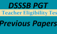 DSSSB PGT Previous Papers PDF