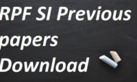 RPF SI Previous Question Papers