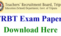 TRBT Tripura Teacher Previous Papers PDF