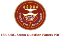 ESIC UDC Question Papers