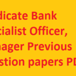 Syndicate Bank Previous Papers