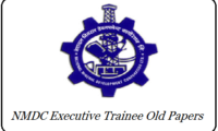 NMDC Executive Trainee Old Question Papers