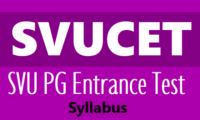SVUCET Syllabus
