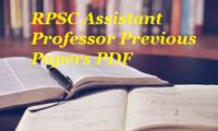 RPSC Assistant Professor Previous Papers PDF