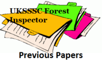 UKSSSC Forest Inspector Previous Year Question Papers PDF