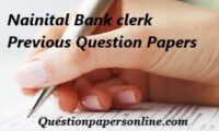 Nainital Bank clerk Previous Question Papers