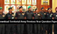 Territorial Army Officer Previous Question Papers PDF