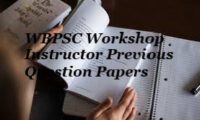 WBPSC Workshop Instructor Previous Question Papers