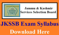JKSSB Junior Statistical Assistant Syllabus