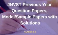 Navodaya 6th Class Question Papers PDF
