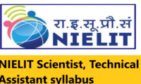 NIELIT Scientific Assistant Scientist Syllabus
