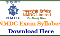 NMDC Junior Officer Trainee Syllabus 2021