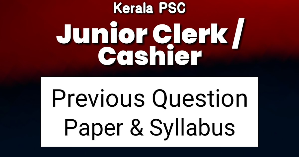 CSEB Kerala Junior Clerk Syllabus (PDF) DEO, Typist, System