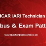 ICAR IARI Technician Syllabus