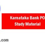 Karnataka Bank PO