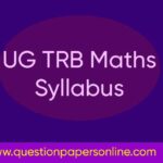 UG-TRB-Maths-Syllabus