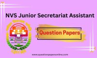 NVS Junior Secretariat Assistant Previous Papers